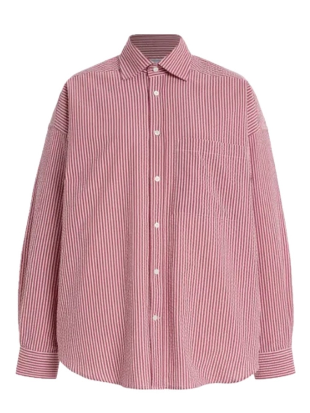 WNU Pink Berry Red Stripe Button-Down Shirt Seersucker MATCHING SHORTS AVAILABLE
